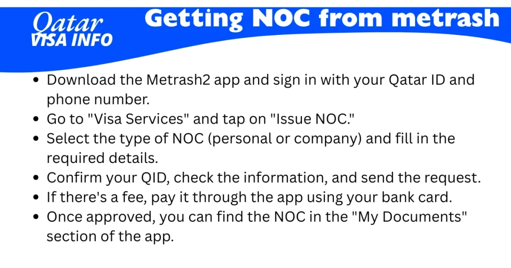 How to get noc from metrash