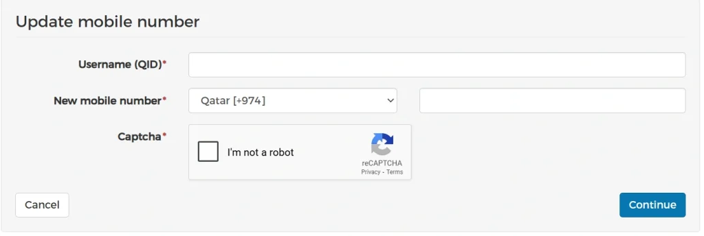 tawtheeq qatar change mobile number