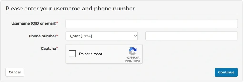 tawtheeq qatar password reset
